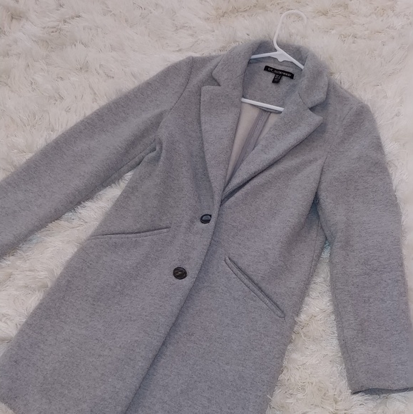 zara grey peacoat